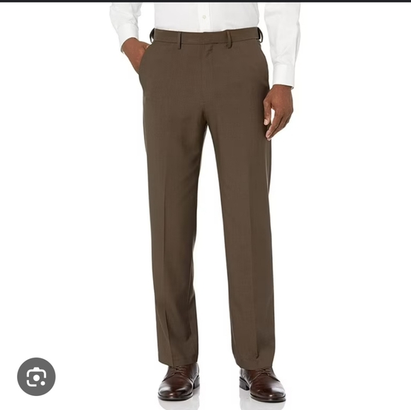 Men's Tan Dress Pants - Picture 1 of 3